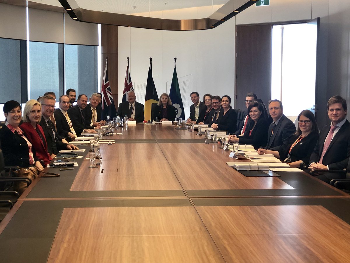 JoshFrydenberg's tweet photo. 44th Great Barrier #Reef Ministerial Forum held in Brisbane today. New &amp; improved actions to protect the Reef were endorsed, building on the considerable efforts already underway through our $2 billion Reef 2050 Plan. @AnnastaciaMP @LeeanneEnoch @MarkCoultonMP @gbrmarinepark https://t.co/UqSyDygskr