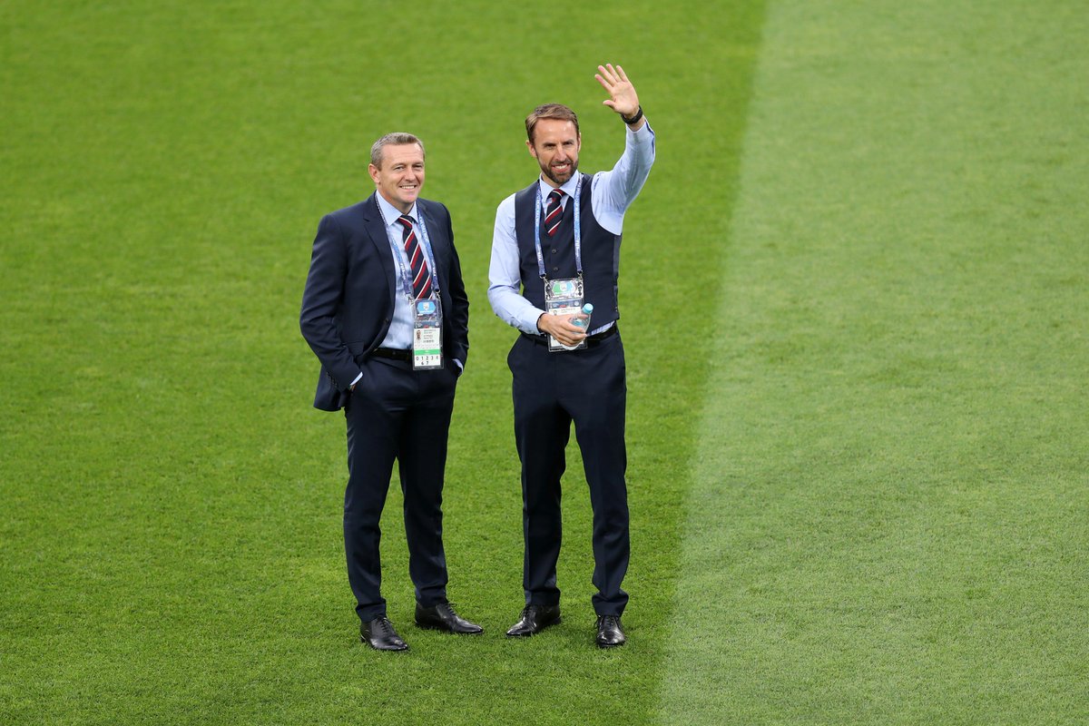 Aidy Boothroyd and Gareth Southgate at the 2018 World Cup.
