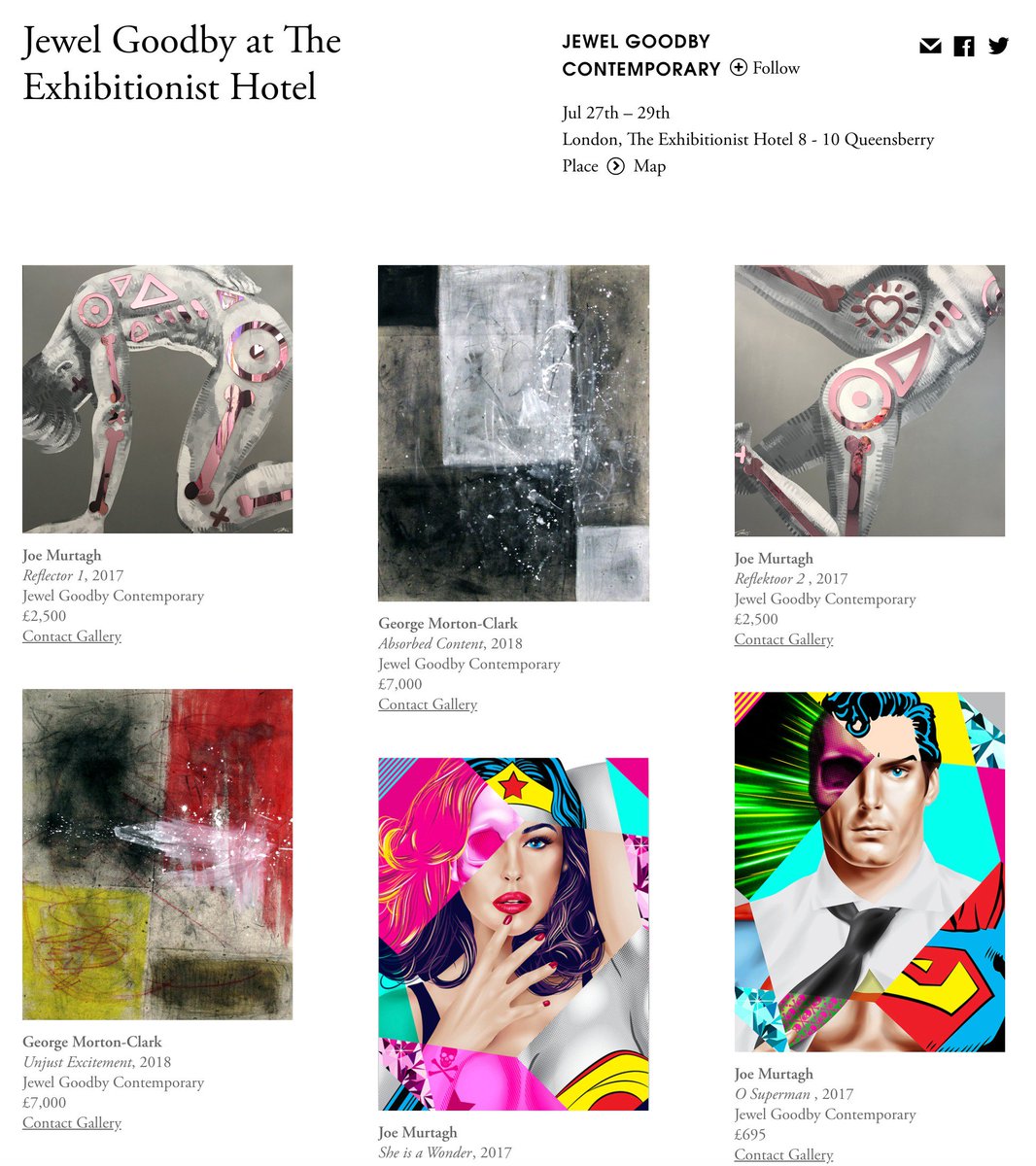 joe_murtagh_art's tweet photo. JG Contemporary will be at @the_exhibitionist_hotel from the 27th-29th July – Stop by and have a look at her amazing designs. To browse more of her designs follow this link - https://t.co/7EtkYBxLoF 🎨 @jgcontemporary #thekeycollection #artweekend #popart #urbanartist https://t.co/KlUp2QE0CM