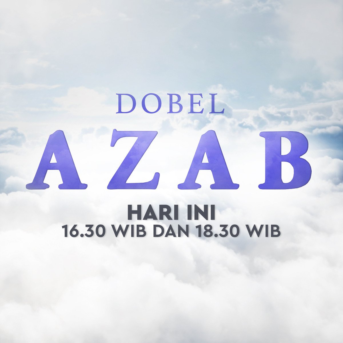 Jangan lewatkan dobel #Azab hari ini yang akan hadir dan menemani kalian semua, mulai pukul 16.30 WIB dan 18.30 WIB. 

#IngatAdaAzab #AzabTime