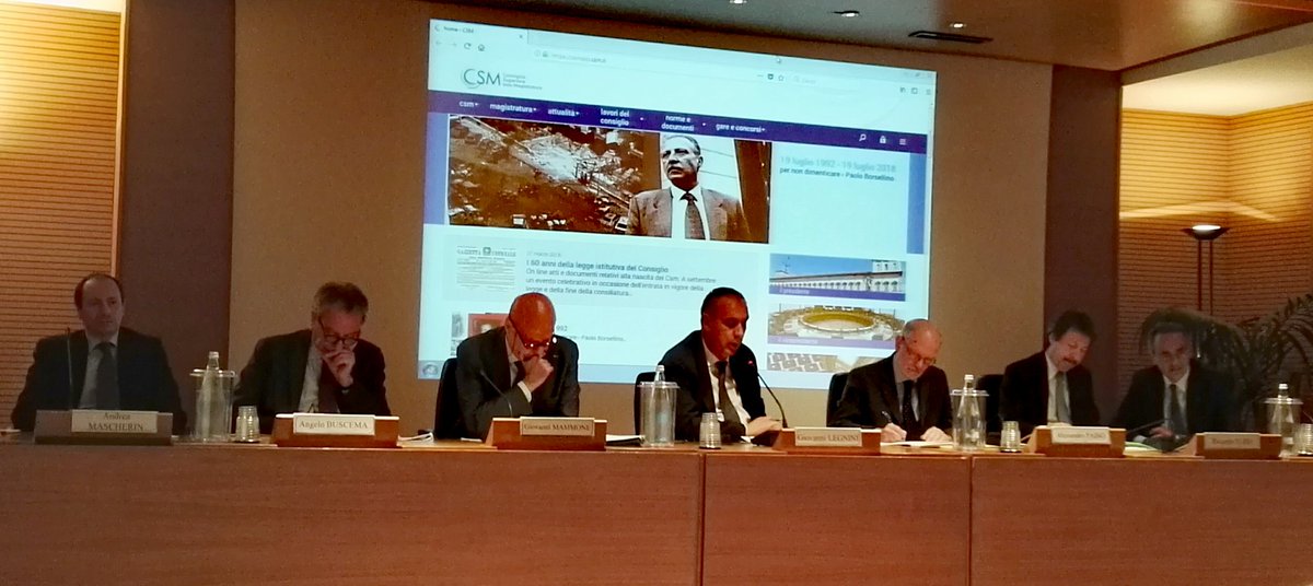 areacsm's tweet photo. Al #CSM iniziati i lavori del seminario su #Giurisdizione e #Authority con @pgmorosini @GiovanniLegnini Pres #Mammone Procuratore #Fuzio e i Presidenti @CdSinforma @CorteContiPress e @CNF_it #openCsm https://t.co/MyFXQcWcXx