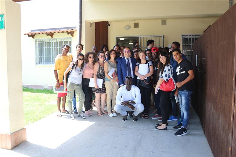 eumedea's tweet photo. #EUMedEA Crash Course, students' visit to the asylum seekers reception center, CARA, in Mineo. https://t.co/MUVNov5wq1 https://t.co/gfb9KMUUOz