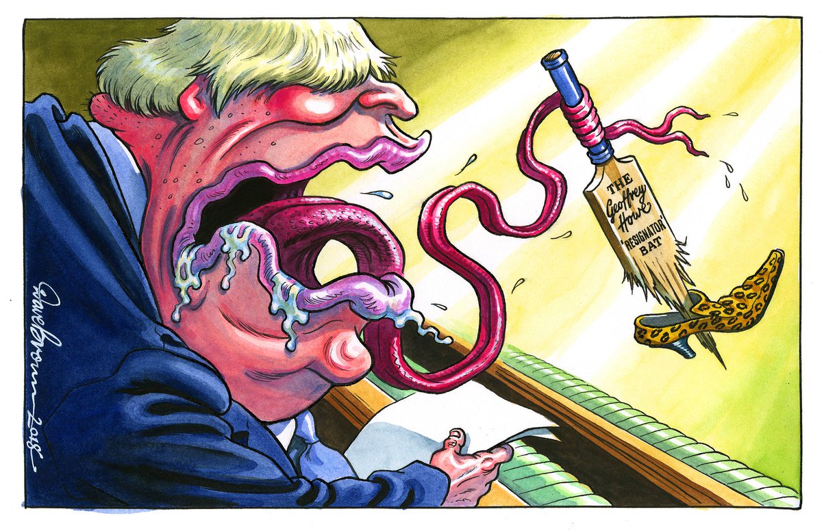 DaveBrownToons's tweet photo. Today's @Independent cartoon... #BorisSpeech #BrexitShambles #GeoffreyHowe https://t.co/4tNr4esywv