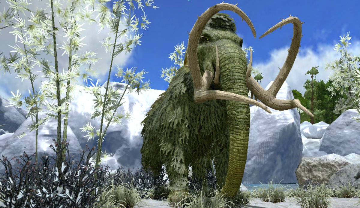 酷暑を避けるべく、極寒の地に歩みを進めた。
凍土を探索中に巨大な角を宿した生物に遭遇した。
これが氷河期を代表するマンモスだ。
寒さを耐えるが如く伸びきった体毛と、ゾウのように長い鼻が特徴といえる。
しかし、この地は人間にとって厳しい寒さだ。
また、凍える前に戻るとしよう。
#ARKMobile