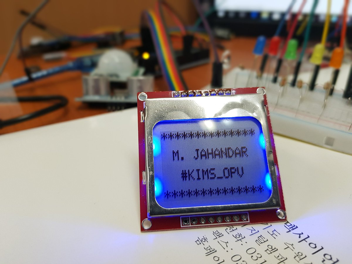 MuhammadJahanda's tweet image. Play time #Arduino_UNO #Nokia_5110_LCD #KIMS_OPV #KIMS