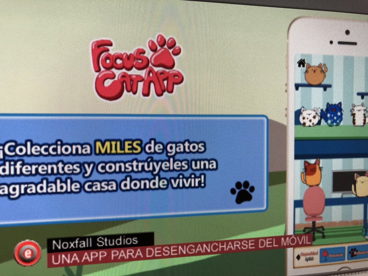 LuisOlivanj's tweet photo. .@NoxfallStudios acaba de presentar #focuscatapp una aplicación que ayuda a concentrarte y dejar a un lado el teléfono 📲, quieres saber cómo. Hoy te lo contamos en @emprendeTVE @24h_tve a las 16:00. @FocusCatApp para iOS y Android https://t.co/Or7cJW1kYf