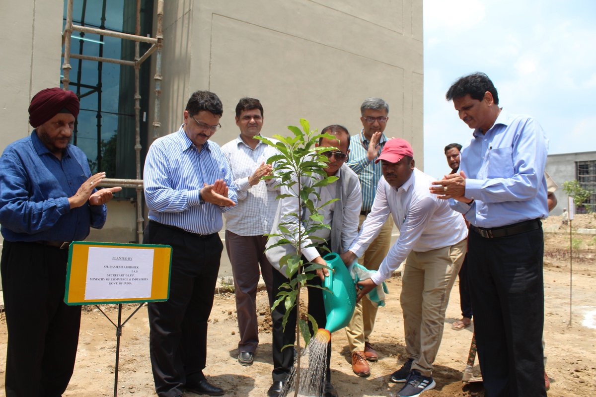 During the visit to National Institute of Design (NID) Kurukshetra on 18th July 2018, Secretary DIPP Shri Ramesh Abhishek planted a tree in the upcoming campus of NID, Kurukshetra.