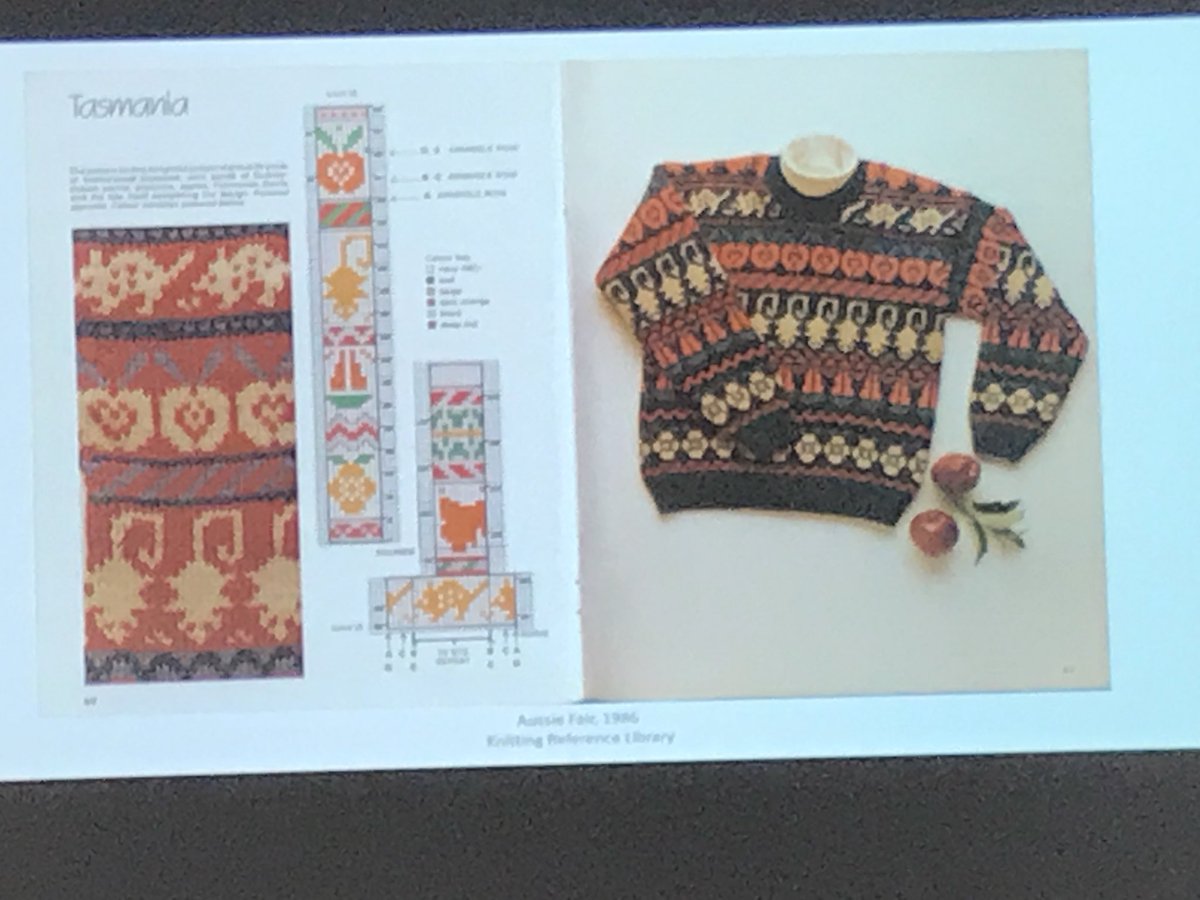 galoisgirl's tweet photo. Aussie Fair 1986 - interesting to see the evolution of Fair Isle knitting as it’s people travelled the world #intheloop10 https://t.co/7amnlom42G