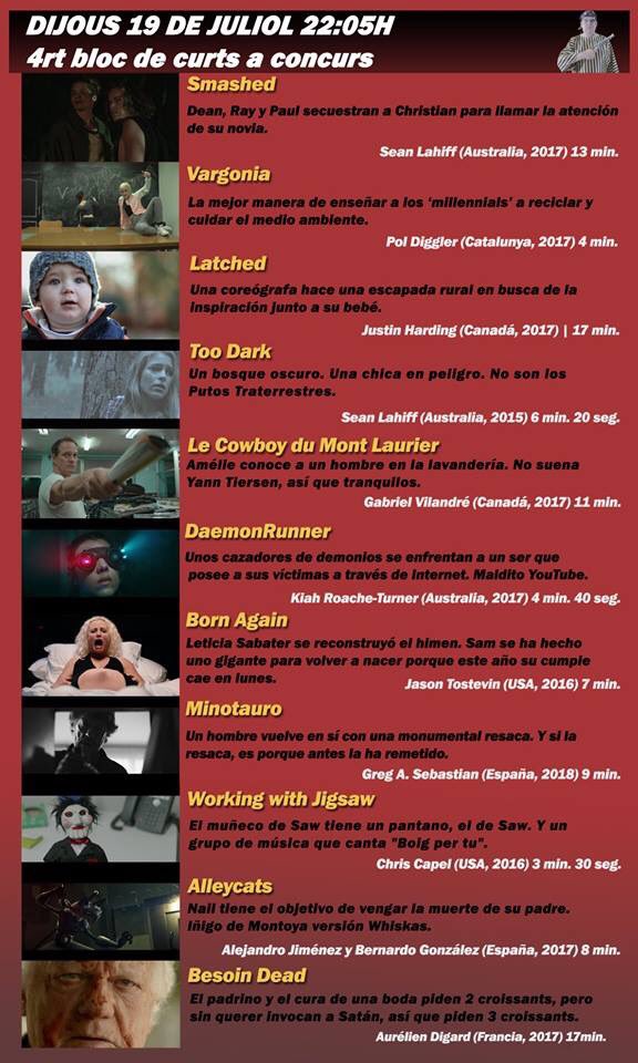 MichaelClarkin's tweet photo. My productions @FilmSmashed &amp; #TooDark directed by @SeanyLahiff  will be presented by composer @KenStringfellow @Fantosfreak tonight in @Cerdanyola. Ken performs a free concert @ 21.00 #Smashed screens @ 22.00 #PromoteHorror #indiemusic #Adelaide #MadeInSouthAustralia https://t.co/JjSsBWk1EE