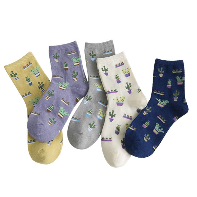 7.73EUR and FREE Shipping #shopCotton Women's Socks with Cactus Print