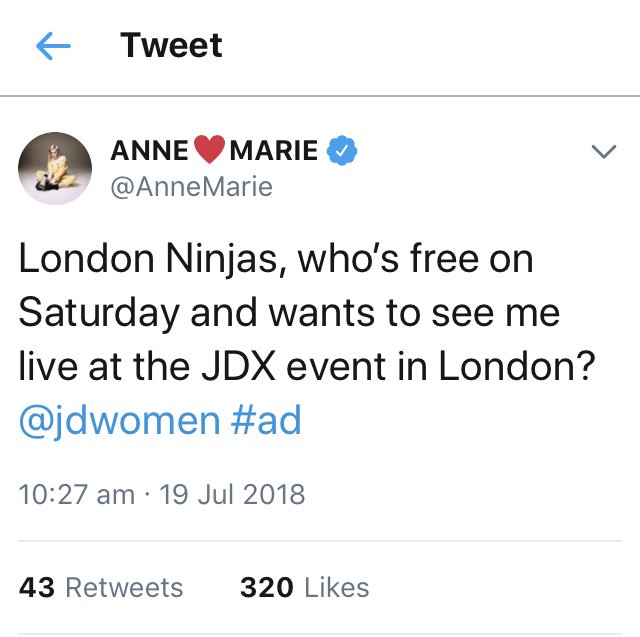 RozChamps's tweet photo. @_nicoleeeee94 @NinaPorter_ @JDhelpteam No no reply yet but just seen @AnneMarie  tweet this x https://t.co/xqEocvl59j