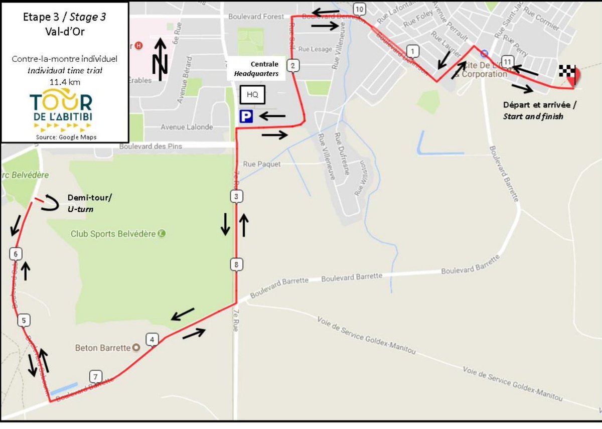 Double day for day 3 of <a href="/TourAbitibi/">Tour de l'Abitibi</a> with an 11.4km ITT this morning and a 52.8k circuit race in the evening. It's undecided if this is a harder day for the athletes or the staff. At least the TT bikes aren't "some assembly required" this year.
#tourabitibi50 #TourAbitibi #double