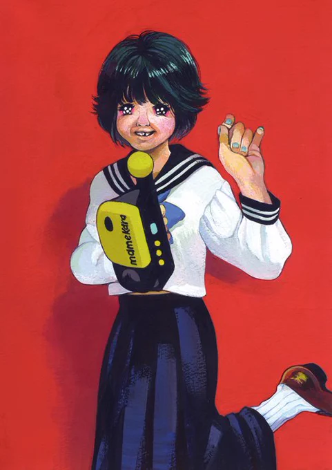 学生の時の課題でヤンキーの絵ばかり描いていたことを話したらどういうことですか?と言われたので、そのときの作品をあげました。 