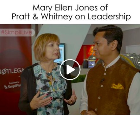 SimpliFlying's tweet photo. In this #SimpliLive interview, Mary Ellen Jones of @prattandwhitney discusses her thoughts on leadership and leaning in. What are some of the big challenges she faces, and how does she keep her team motivated? #FIA18 https://t.co/npmVDUcBP2