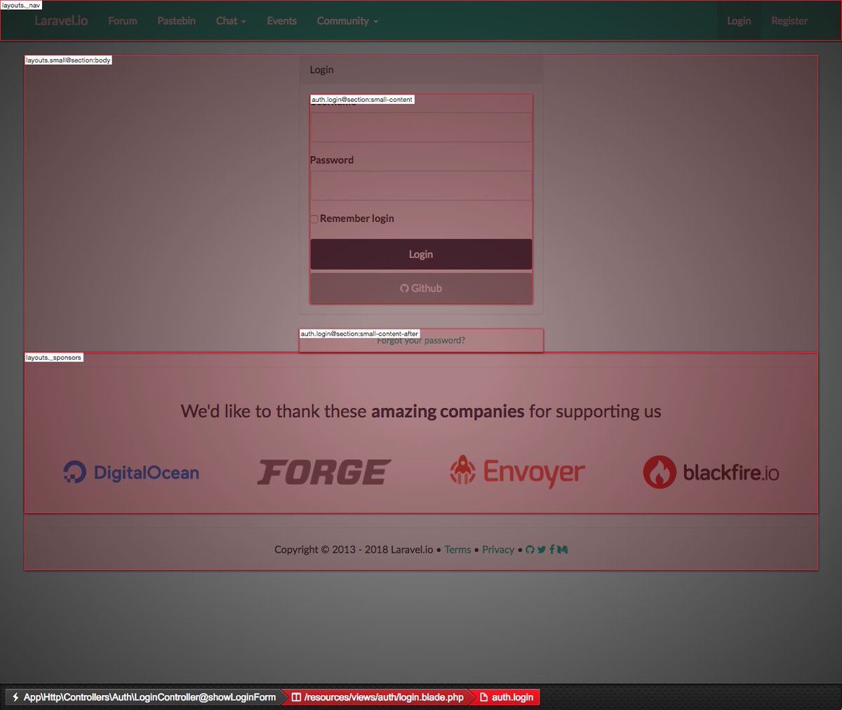 marcelpociot's tweet image. When your @laravelphp project grows, so do your views. You introduce new sections, append to existing ones, include sub-templates, etc
Our latest package allows you to take an inside-look into your views so you know exactly whats going on.
github.com/beyondcode/lar…