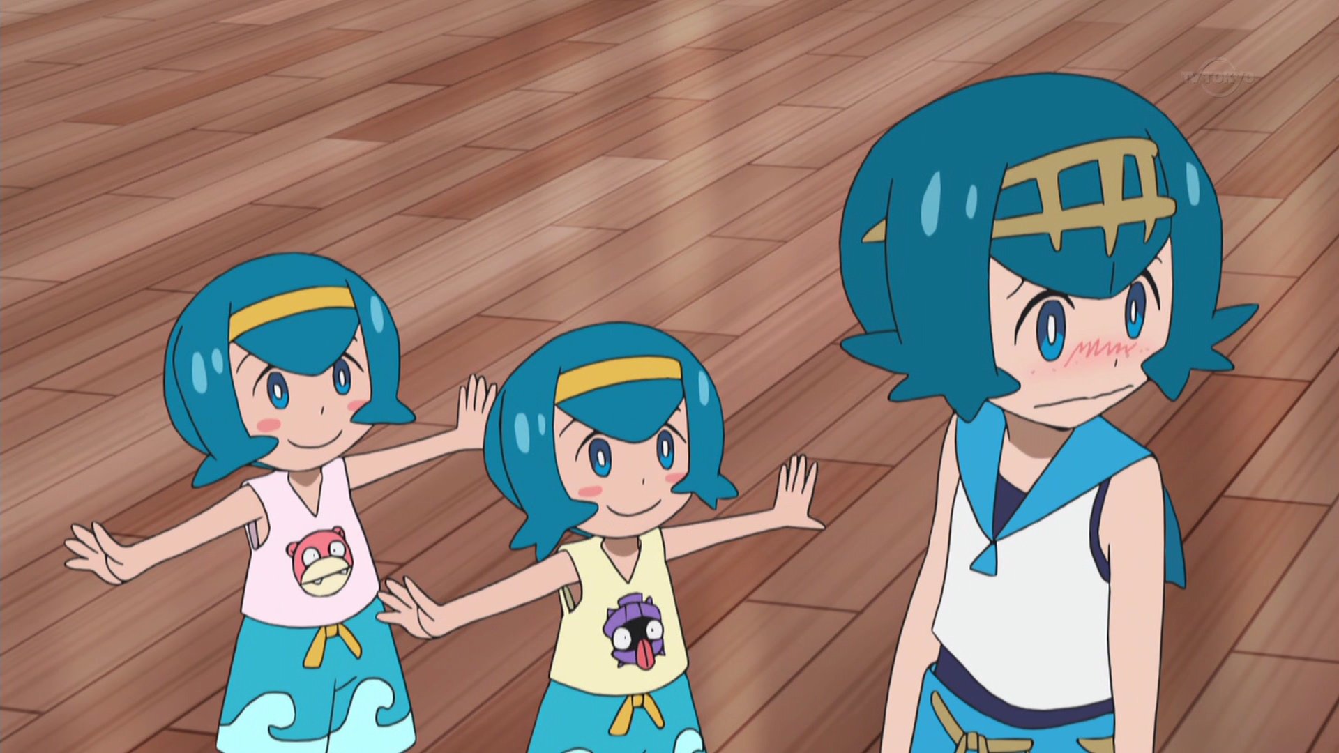 Sho風守 蒼い機体にダサいモノは無い Anipoke アニポケ 今週マオ回 トーテムするサトシのポケモン 何故ニャヒートが一番下なのか ｗ ダンス中に乱入のポケット団 アママイコ踏みつけを覚えアマージョに進化 イナズマイレブンばりの