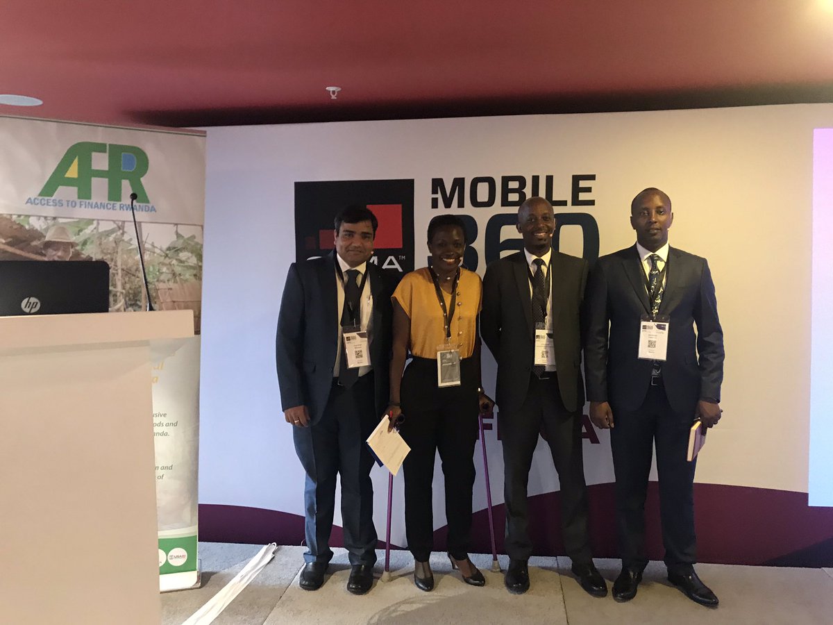 Digital Credit: Opportunities and Risk @gsmammu #M360Africa with Moderator @renita_nabisubi and panelists. All set for the discussion. @AFRwanda @MicroSave @HelixInstitute