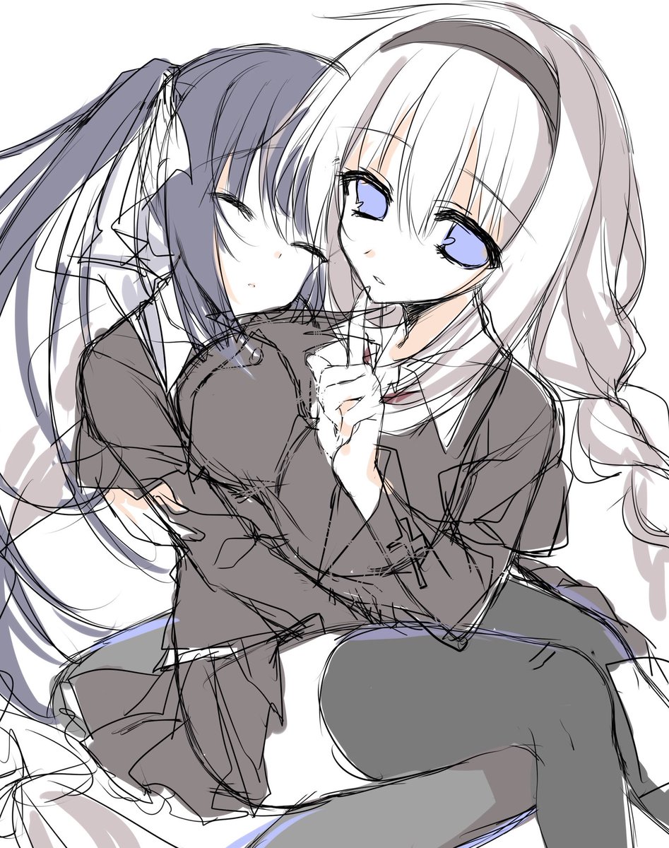 だいぶ前に描いたサクラノ詩ヒロインズ。すばひび明日発売だからすばひびヒロインズも描きたいのう 