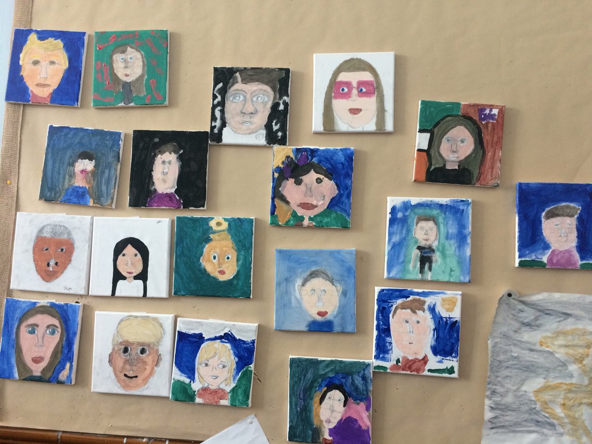 Some of the finished portraits! <a href="/MerllynSchool/">Merllyn School</a>  <a href="/abbie_hulson/">Abbie Hulson</a>