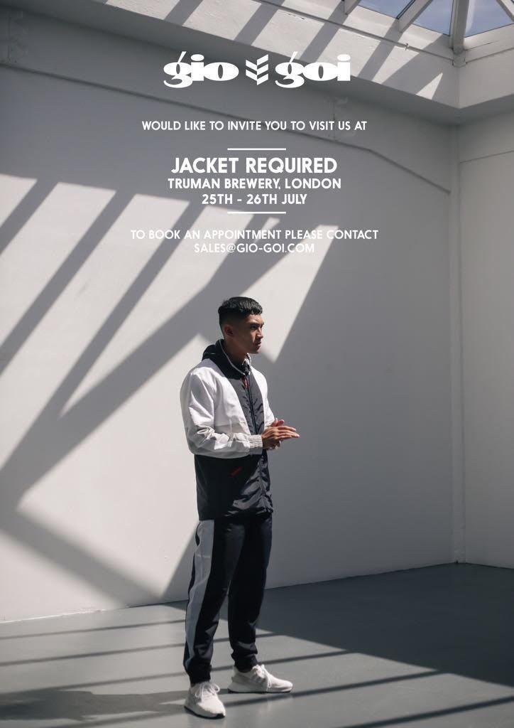 GioGoi's tweet image. We'll be at @JacketReqd next week showcasing what we have in store for SS19. Pop by for a chat and a beer, or to book an appointment email us on sales@gio-goi.com. Nice one. #giogoi #giogoi_1988 #jacketrequired #tradeshow #menswear #ss19 #newcollection