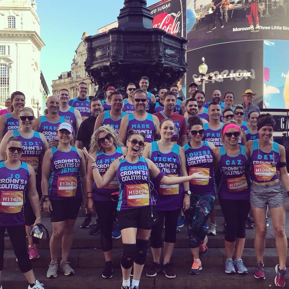 CrohnsColitisFR's tweet photo. This #ThankfulThursday we want to give a big shout out to Georgie's 10k team who took on the #British10k last weekend and have raised an incredible £13,500 - thank you so much! 💜 #raisingawareness #StrongerTogether https://t.co/p3TAMRAWZu
