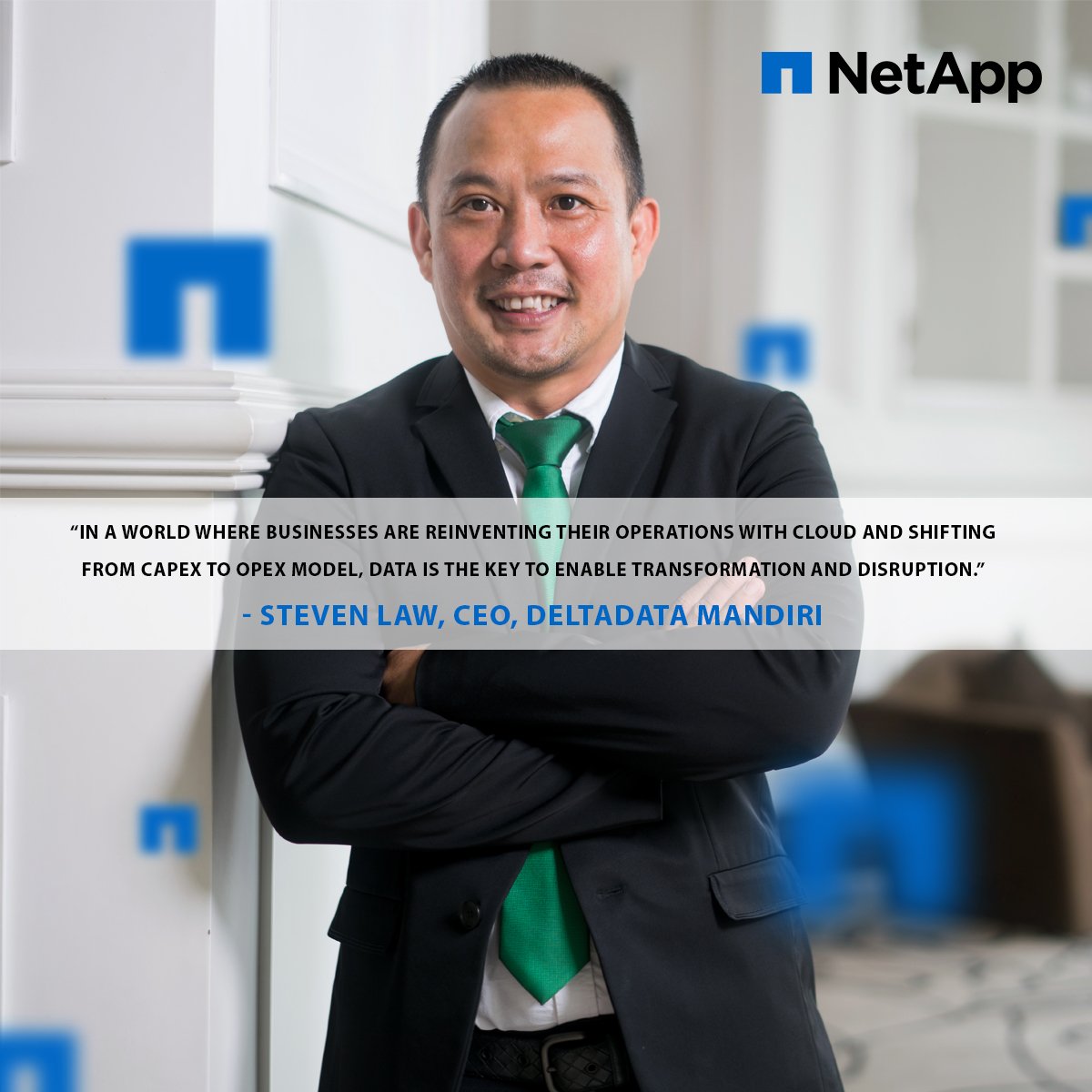 NetAppID's tweet image. Menurut @StevenLaw_ID @PTdeltadata kita tengah berada di era ketika bisnis mentransformasi operasionalnya dengan cloud &amp;amp; beralih ke model OpEx. Data adalah kunci yang memungkinkan bisnis untuk bertransformasi &amp;amp; mendisrupsi industri. #DataVisionary #DataDriven