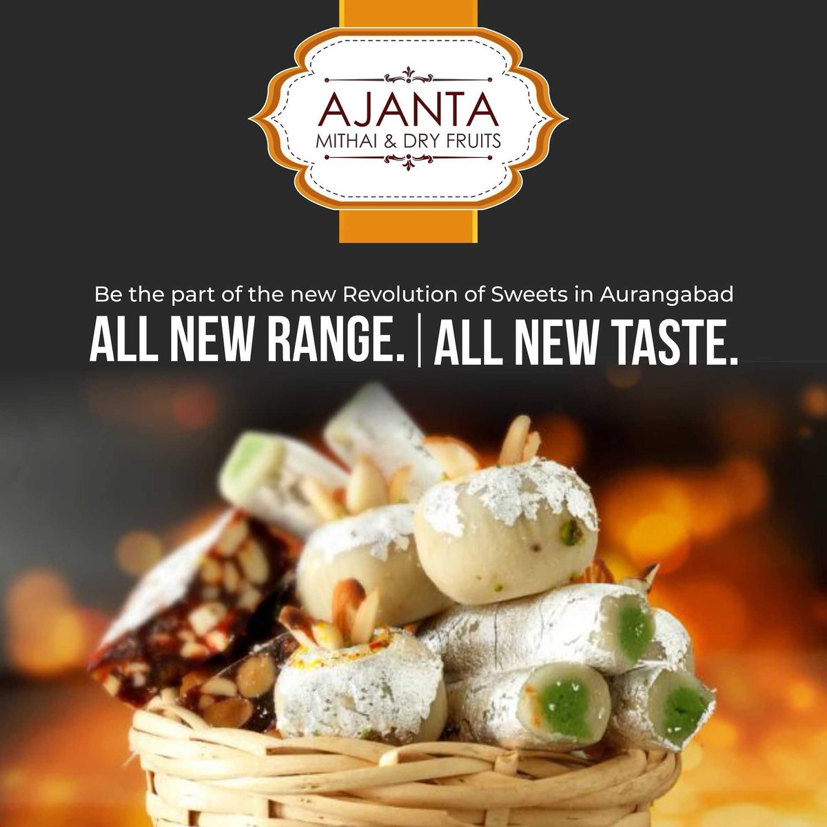 Be the part of the new revolution of sweets in Aurangabad ...

#Aurangabad #AjantaMithai #Sweets #NewRange #FreshFood #FoodLover #Desighee #pureMilk #DesignCubes
#OriginalProduct #TasteTrend #Service #DesignCubes #Relation #GoodHabit #Sweetnessinlife