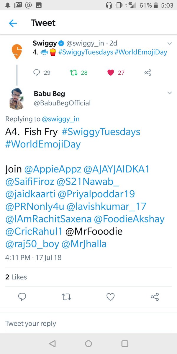 BasitTole's tweet photo. @BabuBegOfficial @swiggy_in So many wrong answers.

8. Chilli burrito bowl
9. Fish and Chips

Come on man. This is unfair! https://t.co/OJA9CTQnb1