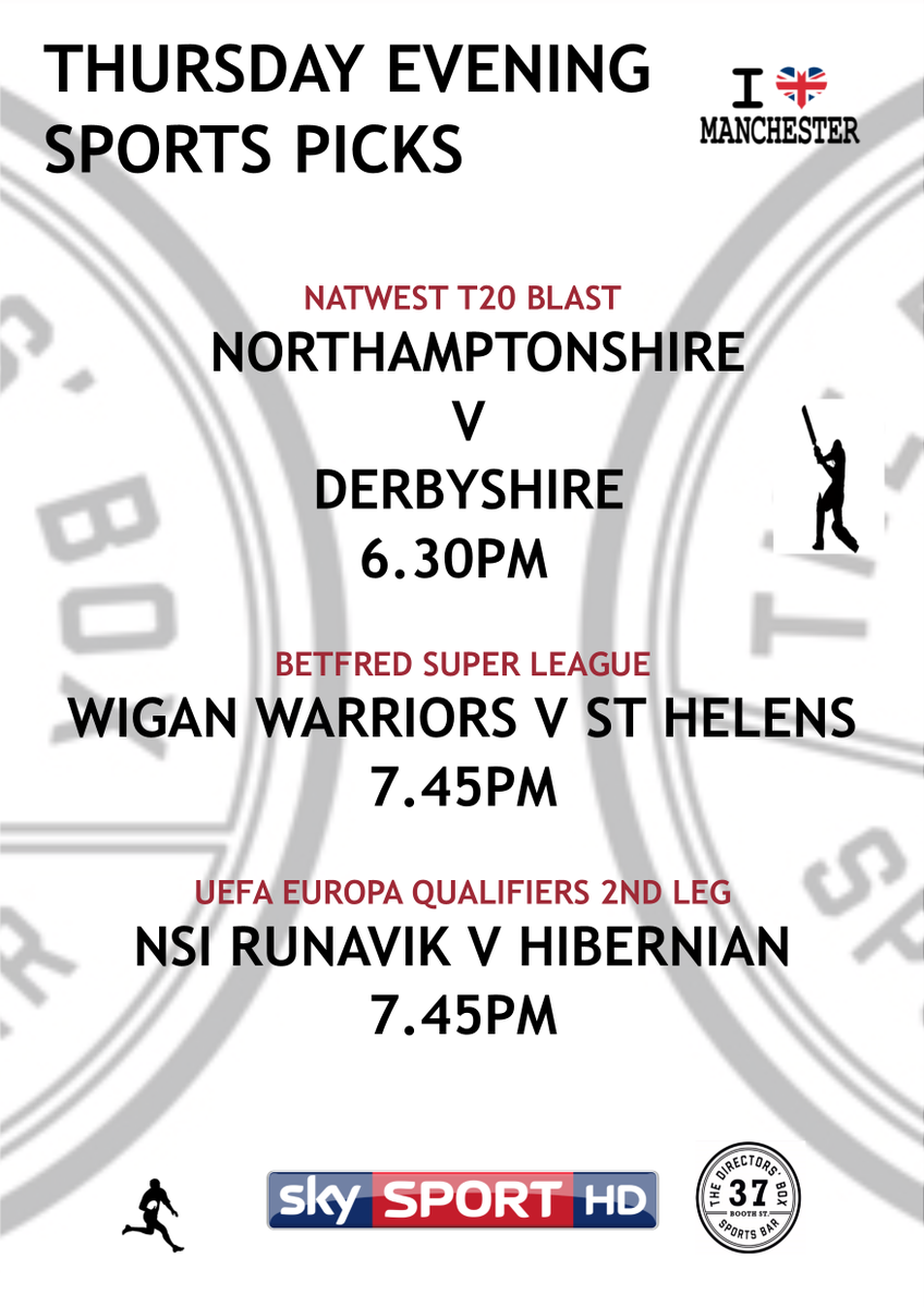 directors_box17's tweet photo. #EVENINGSPORT #GolfOnSky #Cricket #T20_Blast #BetfredCup #RugbyLeague #sports #SPORTSBAR #37BOOTHST #ALLTHESPORT https://t.co/H2KQ9BcGkH