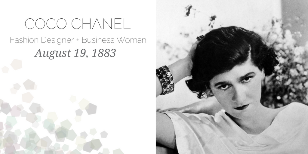 Happy Birthday to fashion icon Coco Chanel who taught us to 'Keep [our] heels, head & standards high.' She would have been 135 today. #mavenly