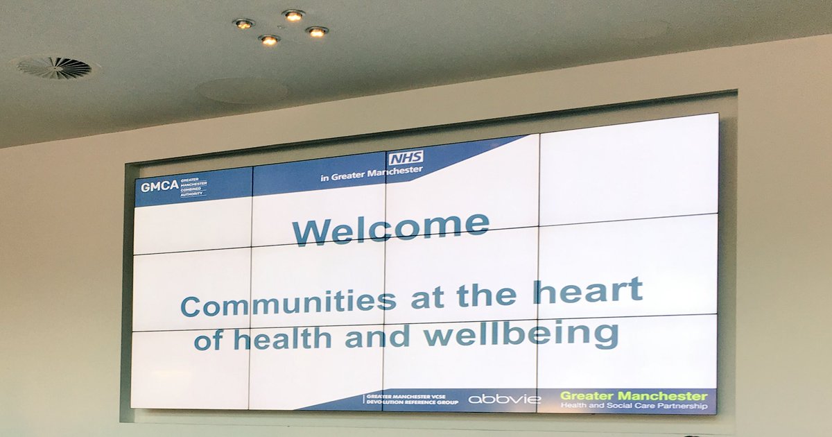 2 main reflections on an interesting and fun day: *take the inspiration to drive change *continue to develop the partnerships to support people with long term health conditions to lead good lives #communitywellbeing thanks team @gmhscp for organising