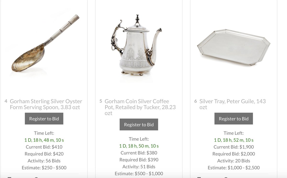 You've got a few minutes left to big on our Precious Metals lots. Auction closing starting at 10:00am today. ow.ly/py2530l00yY #placeyourbid