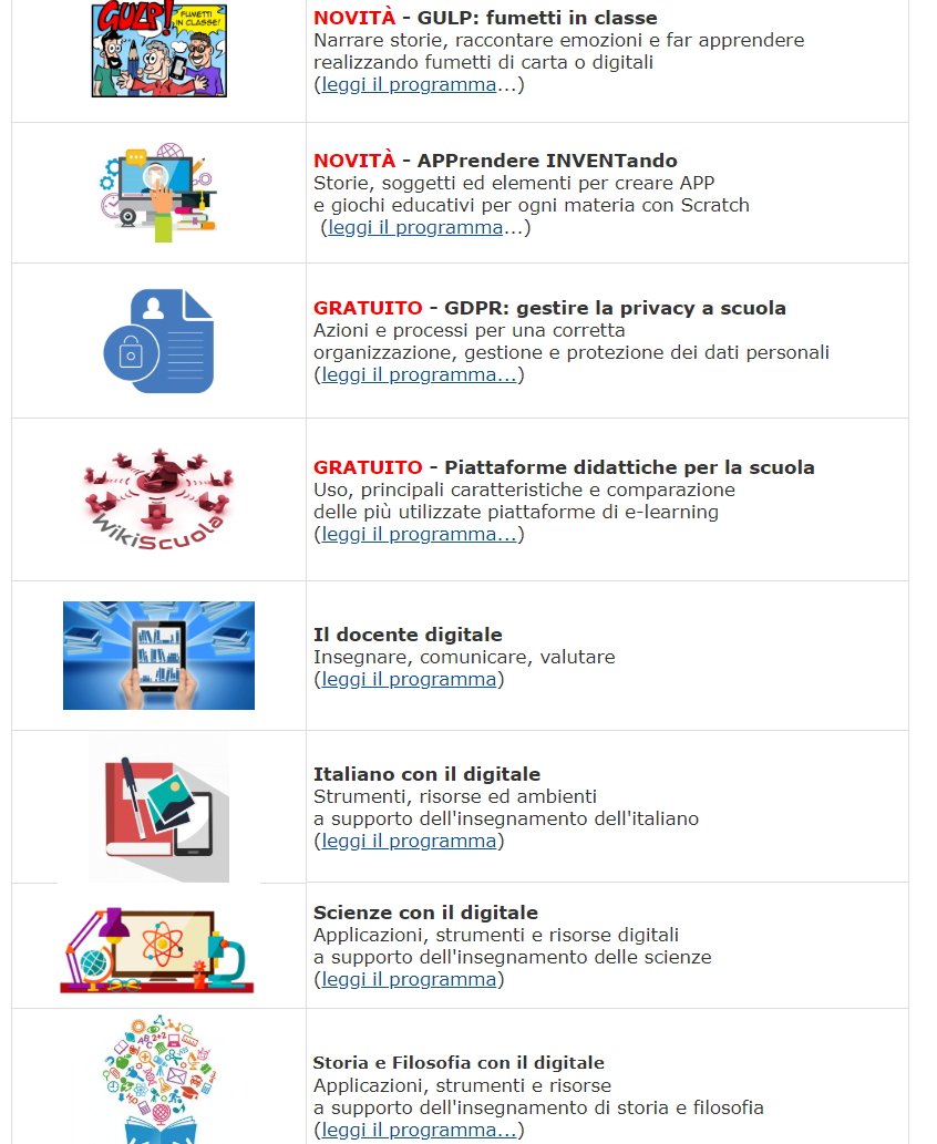 WikiScuola's tweet photo. ☀️🌊🍹#Estate #CorsiOnline di #formazione e #aggiornamentoProfessionale con #attestato #MIUR non solo per #docenti e #insegnanti ma anche per #professionisti #innovatori di #didatticaDigitale #animatoriDigitali #scuola #PNSD #bonusDocenti #corsi
Info ➡️https://t.co/zOfFfZomqC https://t.co/VY3GWiIysZ
