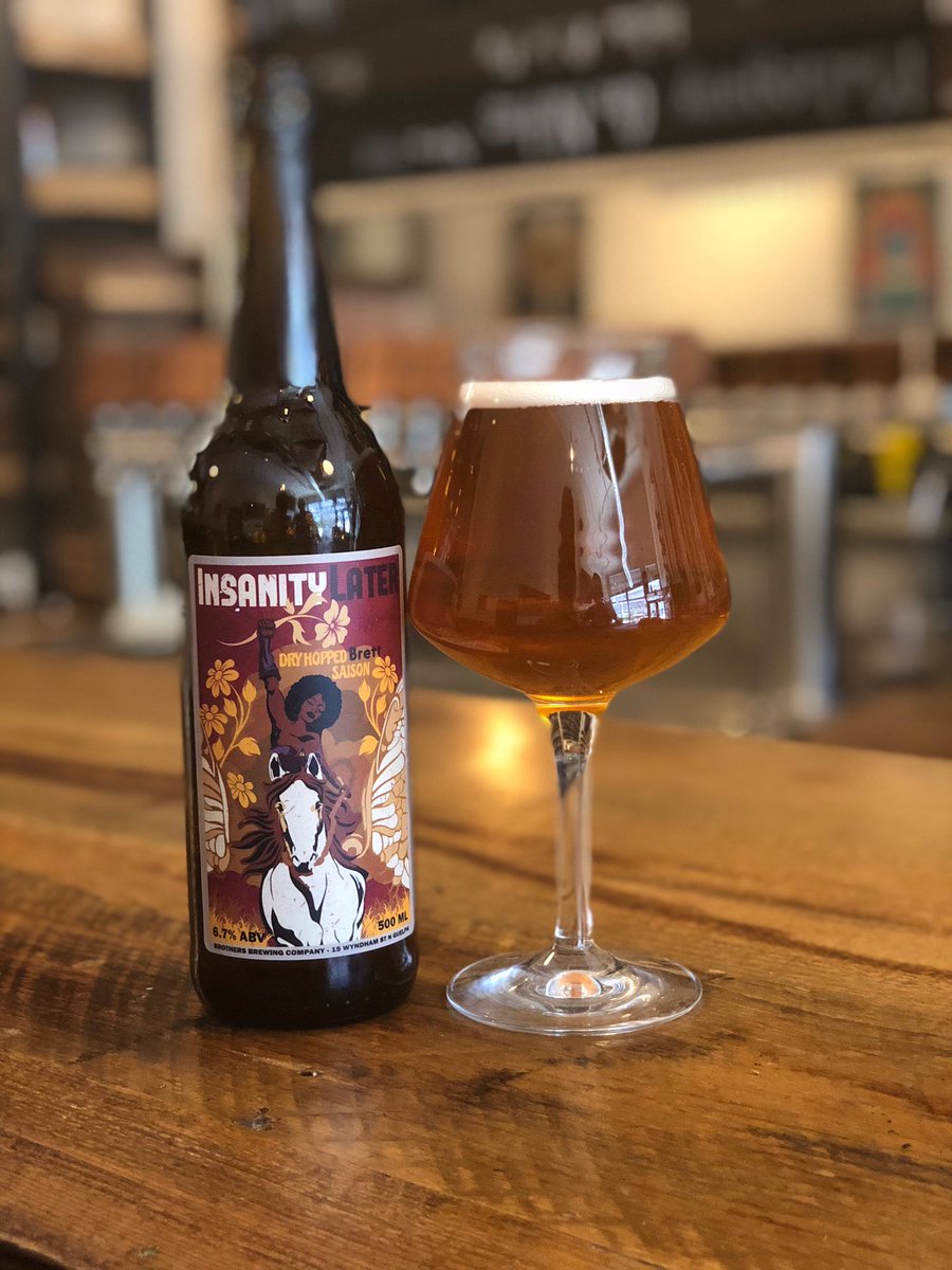 Insanity Later!!! A limited release of this 2yr old Dry Hopped Brett Saison is patiently awaiting for you to come and take it home! Doors open @ 4 O'clock! See you then! #SerenityNow #InsanityLater