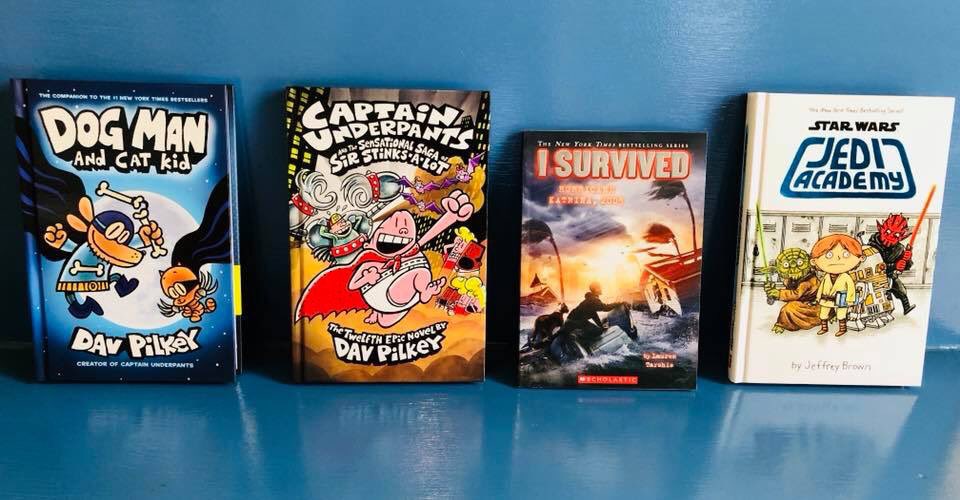 LittleBookworm_'s tweet photo. #NEWARRIVALS!! 🤩🤩 Come #learn the ways of the force at the “Jedi Academy” or meet Dog Man’s new sidekick, Cat Kid. 🐱 For you younger bookworms 🐛�� join Clifford on his adventure to Kindergarten 🎒🎒or #explore the ocean floor with Ms. Frizzle!! 🐟🐟 https://t.co/igb5ofgp8P