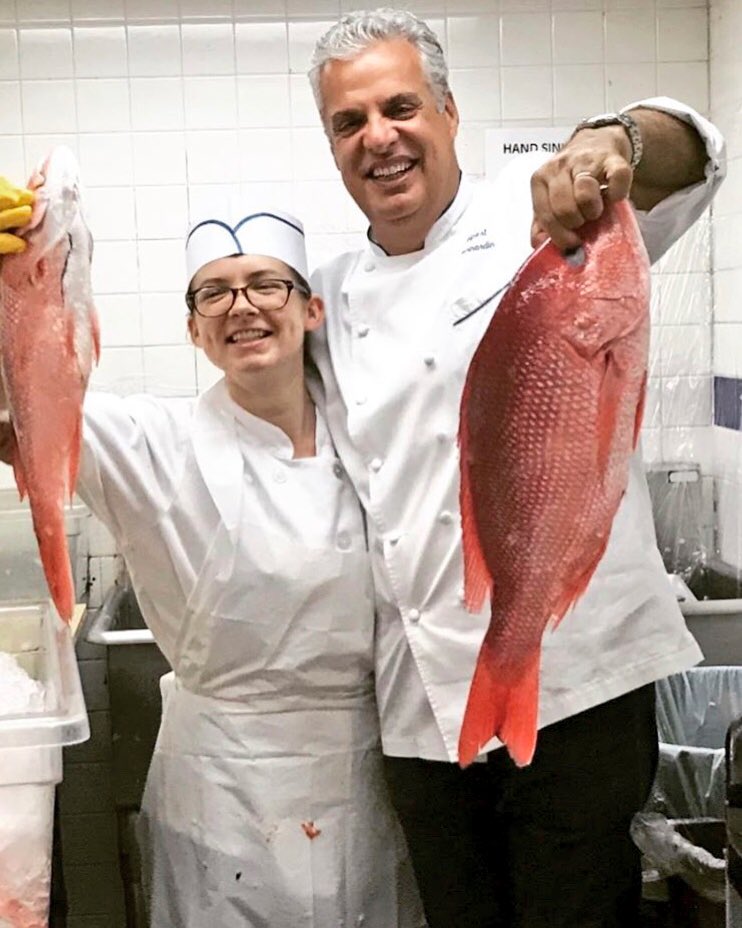 Eric Ripert On Twitter Justo Our Legendary Fish Butcher Is On Vacation Caitlin Has Courageously Volunteered To Replace Him For The Month Great Job Already Https T Co Idmzwpvc4y
