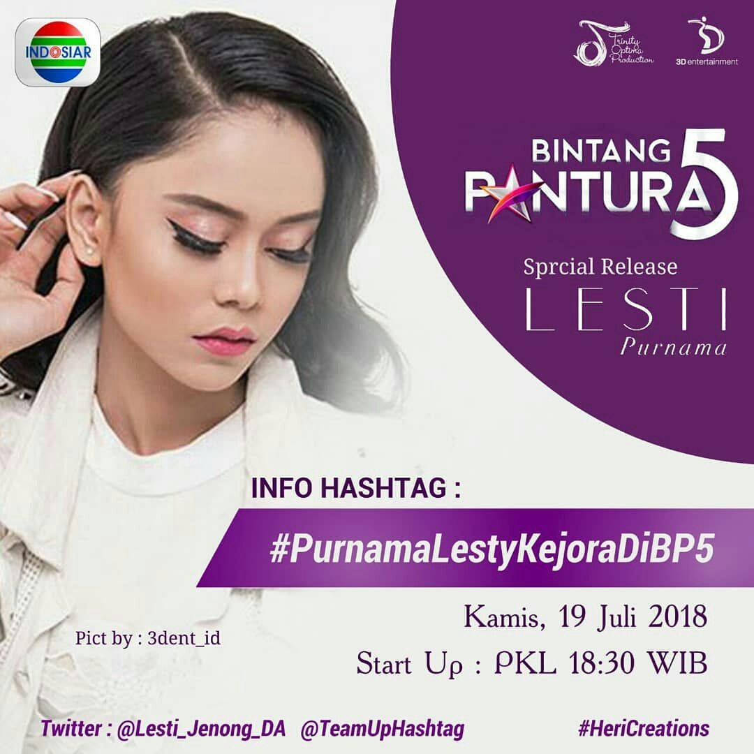 Sukses sayang ❤
#PurnamaLestyKejoraDiBP5