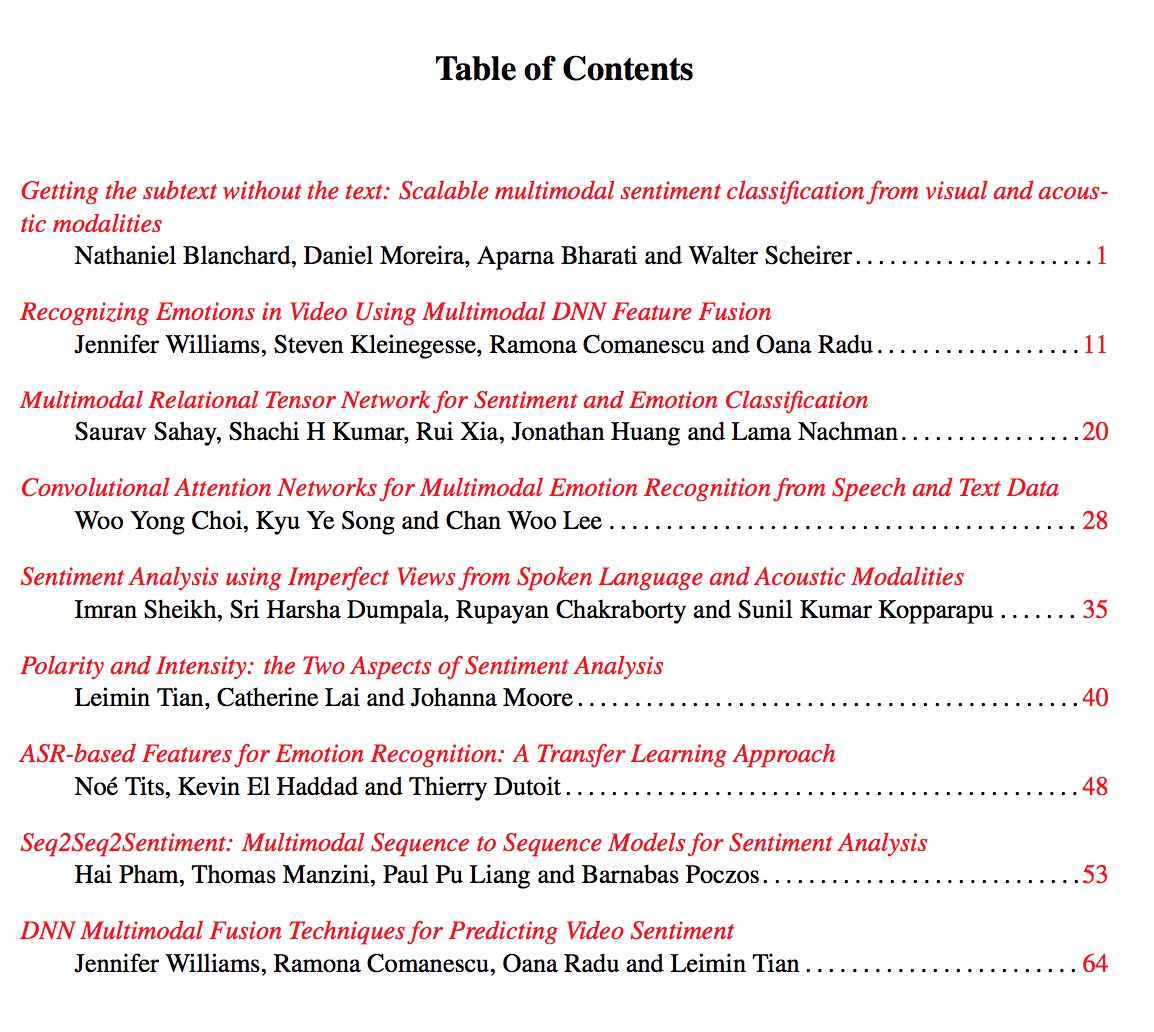 We are organizing the First Grand Challenge and Workshop on Human Multimodal Language @ #ACL2018, 20 July, 9am - 3pm, Room 217! 

With talks by keynote speakers Bing Liu, Sharon Oviatt and Roland Goecke @rolaustral, and 9 oral presentations.

<a href="/acl2018/">ACL2018</a> <a href="/LTIatCMU/">Language Technologies Institute | @CarnegieMellon</a> <a href="/mldcmu/">Machine Learning Dept. at Carnegie Mellon</a> <a href="/SCSatCMU/">CMU School of Computer Science</a>