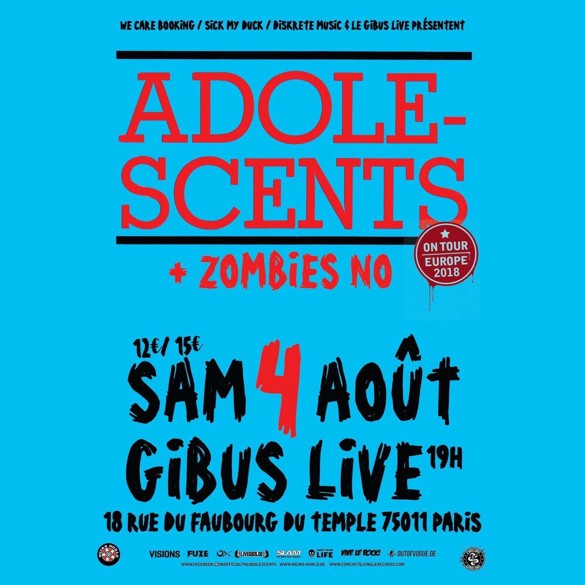 ZombiesNO's tweet photo. We are glad to announce that we will be sharing stage with punkrock legends @theadolescentsusa as well as Honouring Steve Soto. #punk #punkrock #hardcore #music #concerts #ripstevesoto https://t.co/Lfdg1SHH9G