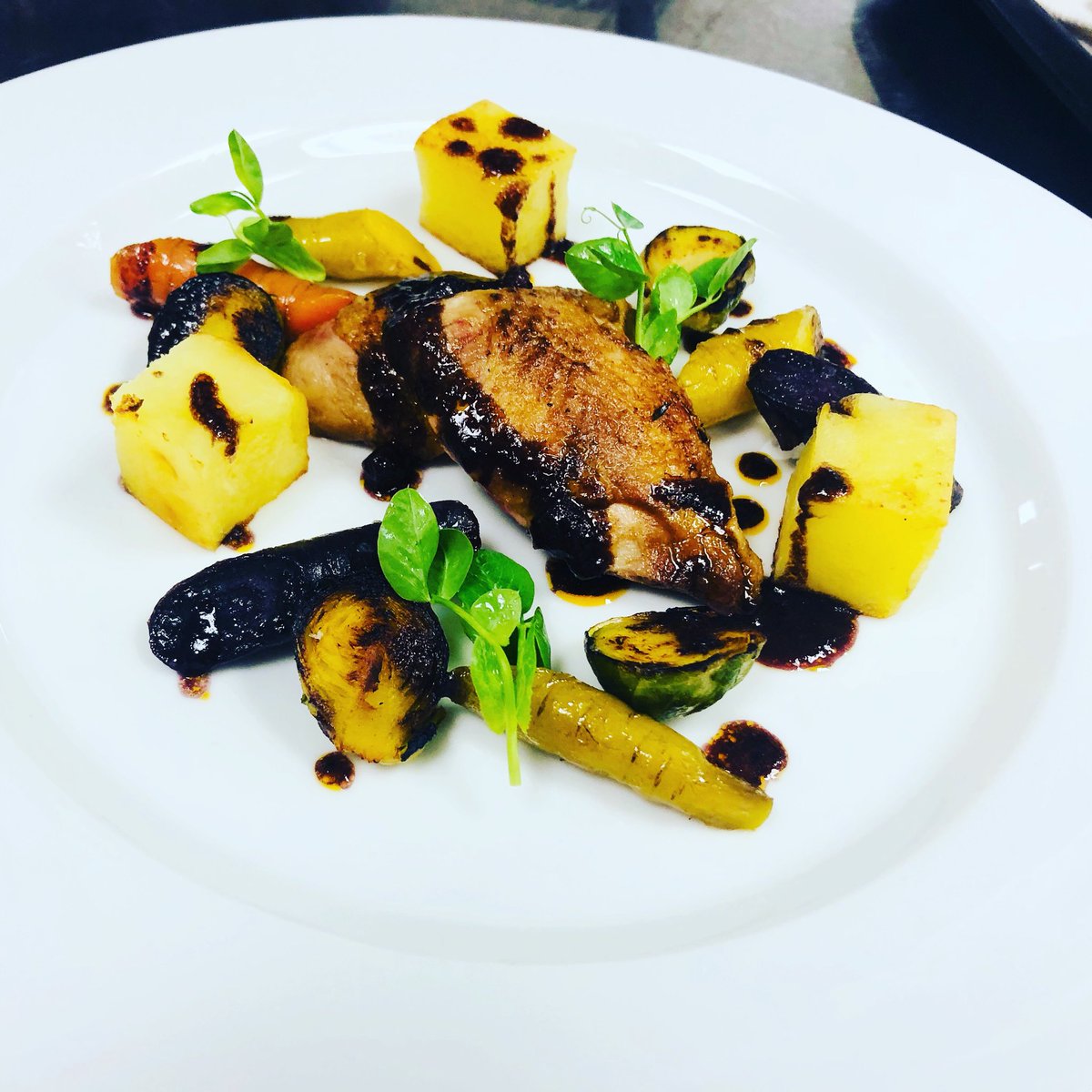 jams180's tweet photo. #quail #liqorishcarrots #charedsprouts #blueberryjus #new dish @circlehealthuk @lovejoysuk @FineFoodCo @walterrose1847 https://t.co/sfk37QCQNL