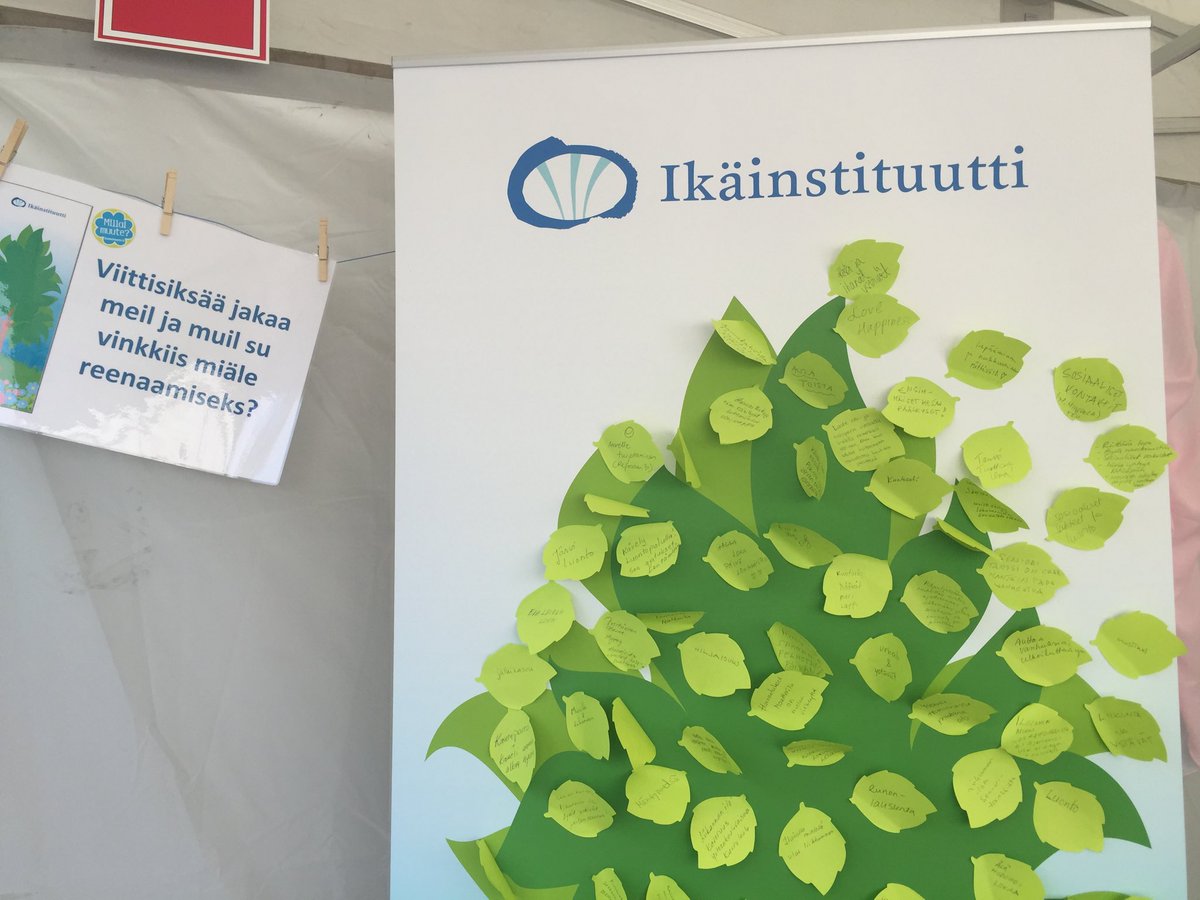 Päivän saldona rikas kirjo arjen voimanlähteitä ja hyvän mielen tekoja ⁦<a href="/SuomiAreena/">SuomiAreena</a>⁩ #mielenhyvinvointi #ikäinstituutti