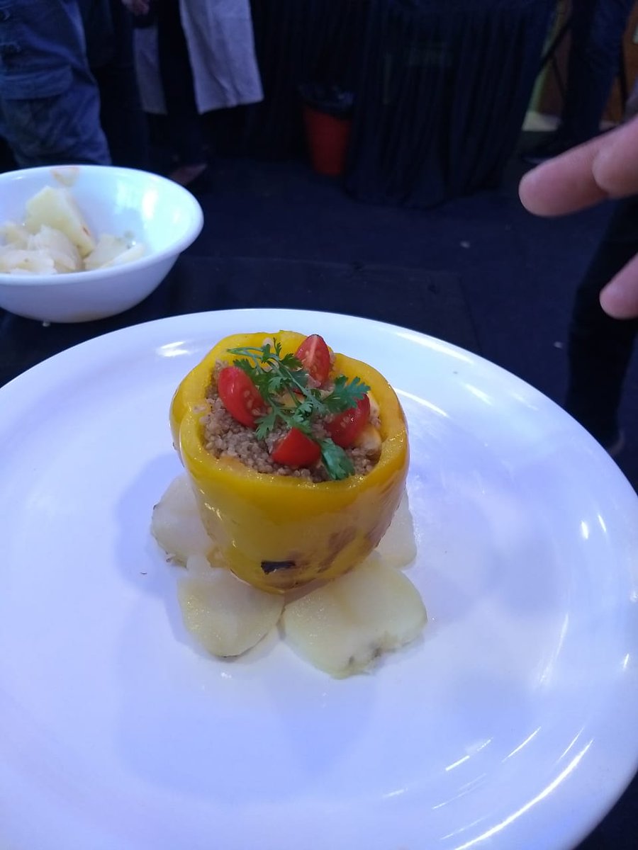 IndiaGateFoods's tweet photo. From green tea infused quinoa to stuffed bell peppers, we saw some innovative dishes at today's cook off! #CorporateMasterchef #IndiaGateFoods #MadeWithQuinoa https://t.co/RlGG0W0a3F