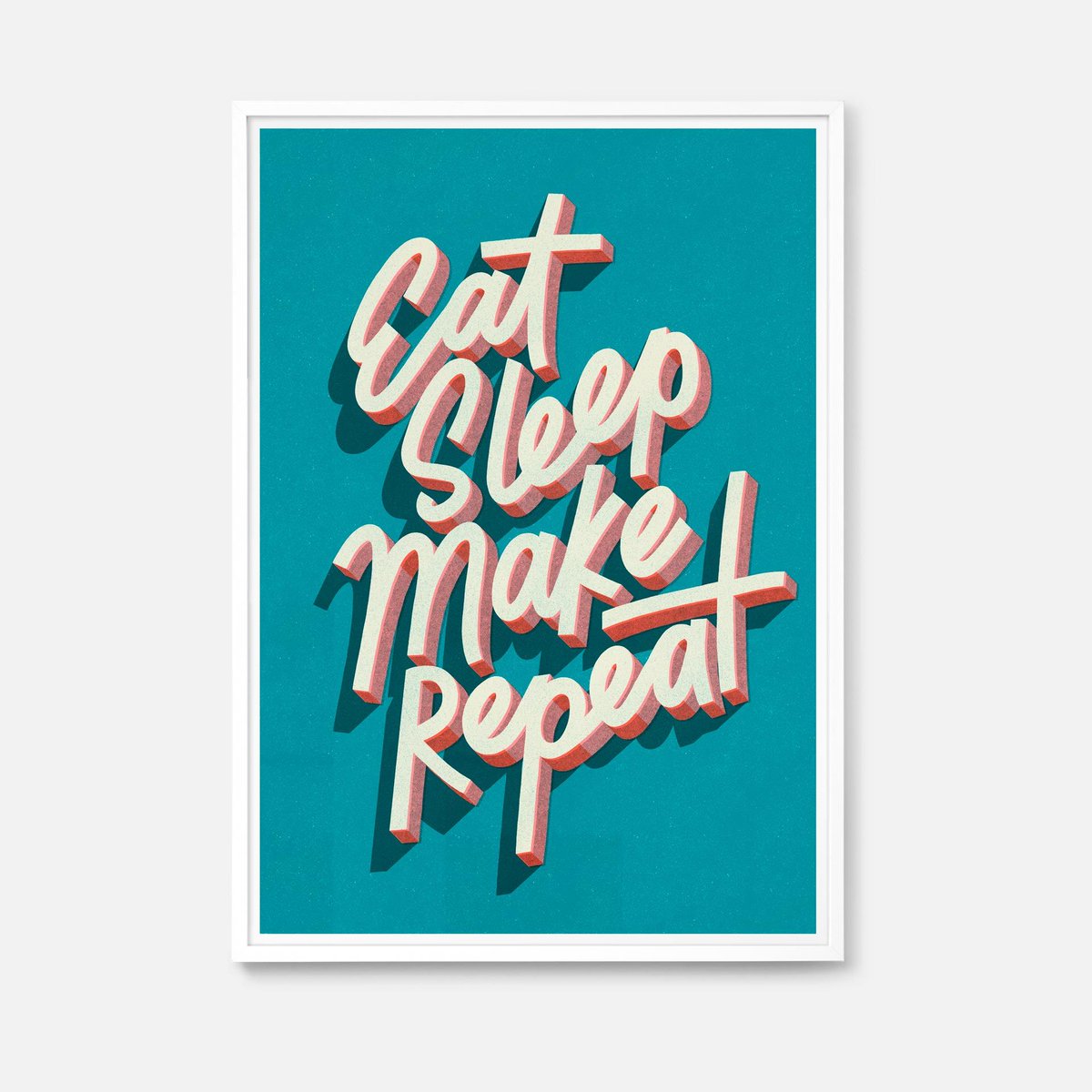 Made_by_Folk's tweet image. Great new print in the Made by Folk shop this week - &apos;Eat Sleep Make Repeat&apos; by our cover artist @LozIves of @idleletters @MadeByFieldwork 
Have a look: buff.ly/2Nqo24g
#designprint #typography