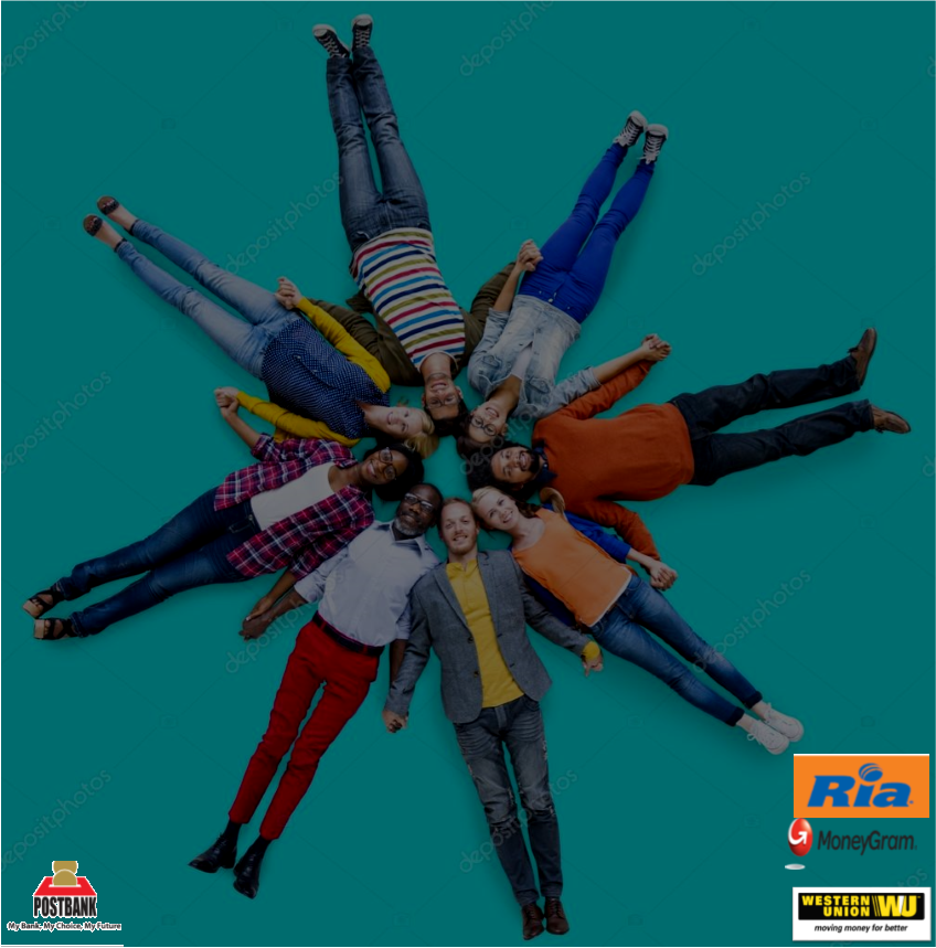 Postbank1's tweet photo. Postbank brings people closer together with #MoneyGram #Riafinancial #Westernunion. Access our services at any of our 99 Postbank locations @postbankug @TpbBankPlc https://t.co/jqNR6KLH47