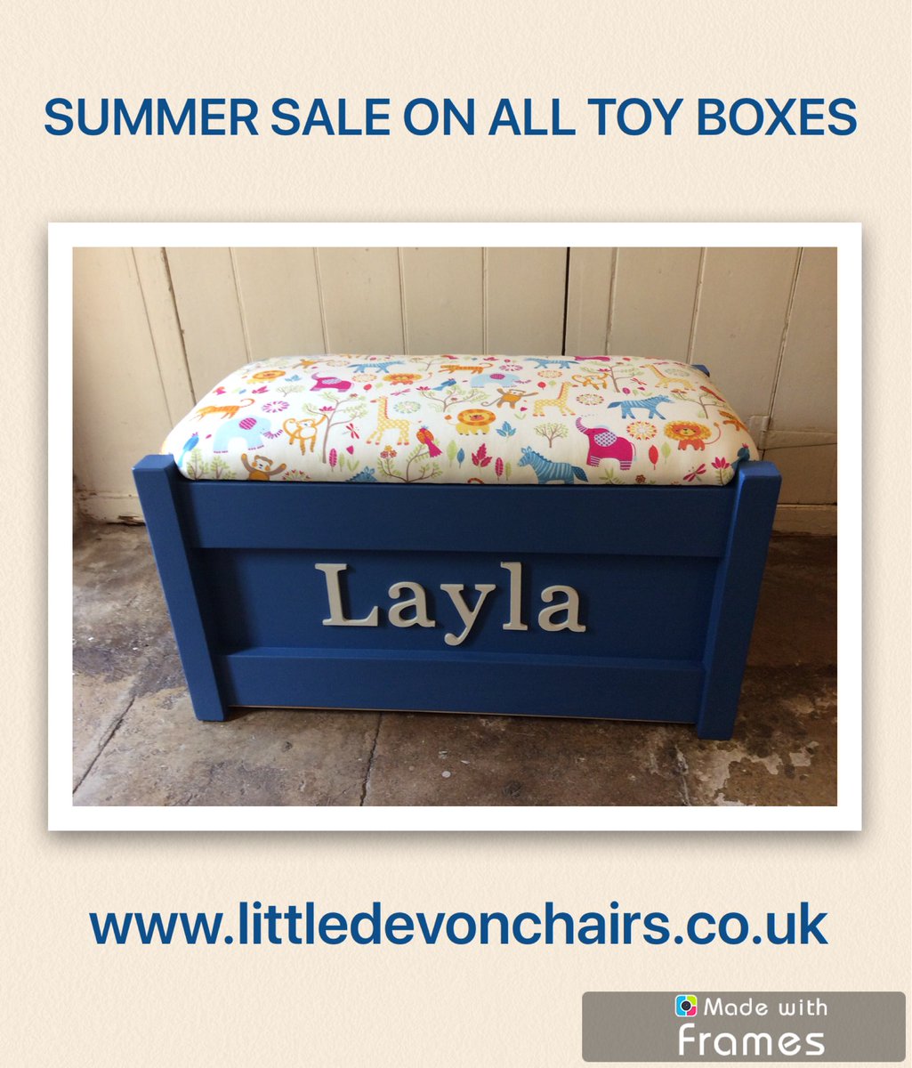 L_D_Chairs's tweet photo. See our website for our #summersale on all #toyboxes #toybox #personalisedtoybox #littledevonchairs #hmuk #loveukhandmade #handmadehour #devonhour #thedevonnetwork #devonbusiness #vipmums @HandmadeHour @VIPMums @Devon_Hour @LoveUKHandmade @devonbusinesses @hmuk_shcl https://t.co/q5GEUHeE65