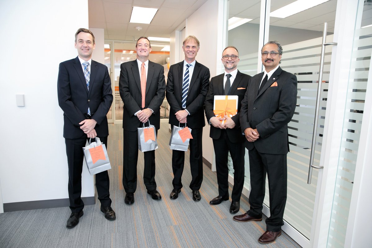 ifm_Canada's tweet photo. The Canadian team celebrated the grand opening of the new office and our 15th anniversary with the Managing Director of ifm, Mr. Michael Marhofer, and a few of our international colleagues from USA and Germany.  

#ifm #sensors #controls #engineering https://t.co/BTAQqjVJYQ