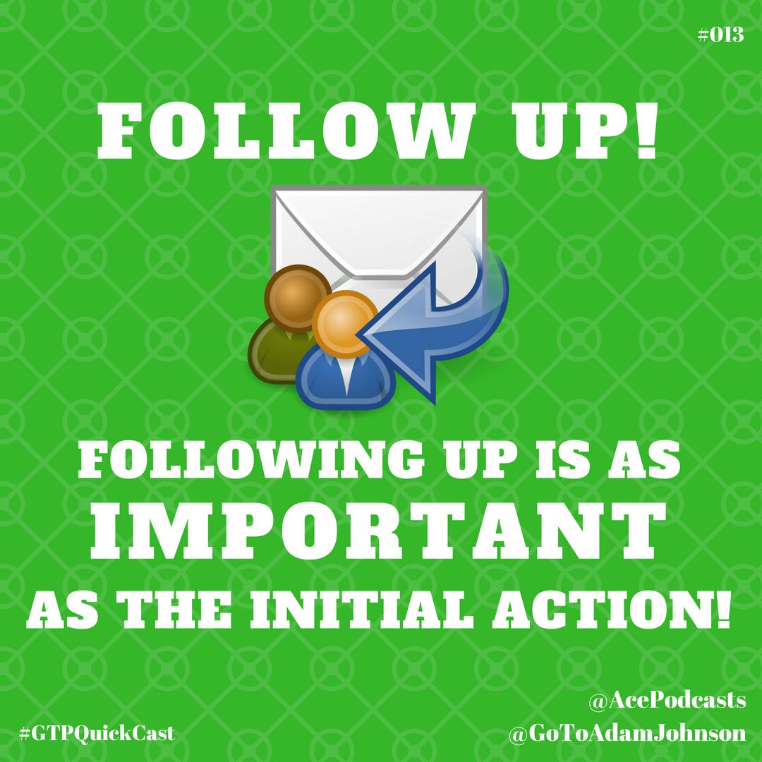 GoToAdamJohnson's tweet photo. Are you following up with your audience as much as you should be?
Learn more about where and when you should be following up in #podcasting here: https://t.co/62jDZRwNG8

@acepodcasts #podcastingtips #podernfamily https://t.co/HEpACsEFLS