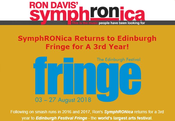 rondavismusic's tweet image. Who's going to @edfringe  this year? World's largest arts fest. On with two other huge festivals - @edintfest and @edbookfest . Thousands (THOUSANDS) of shows a day. Hope to see you there. #edfringe #bucketliststuff #intotheunknown #SymphRONica #jazzgrooveclassical