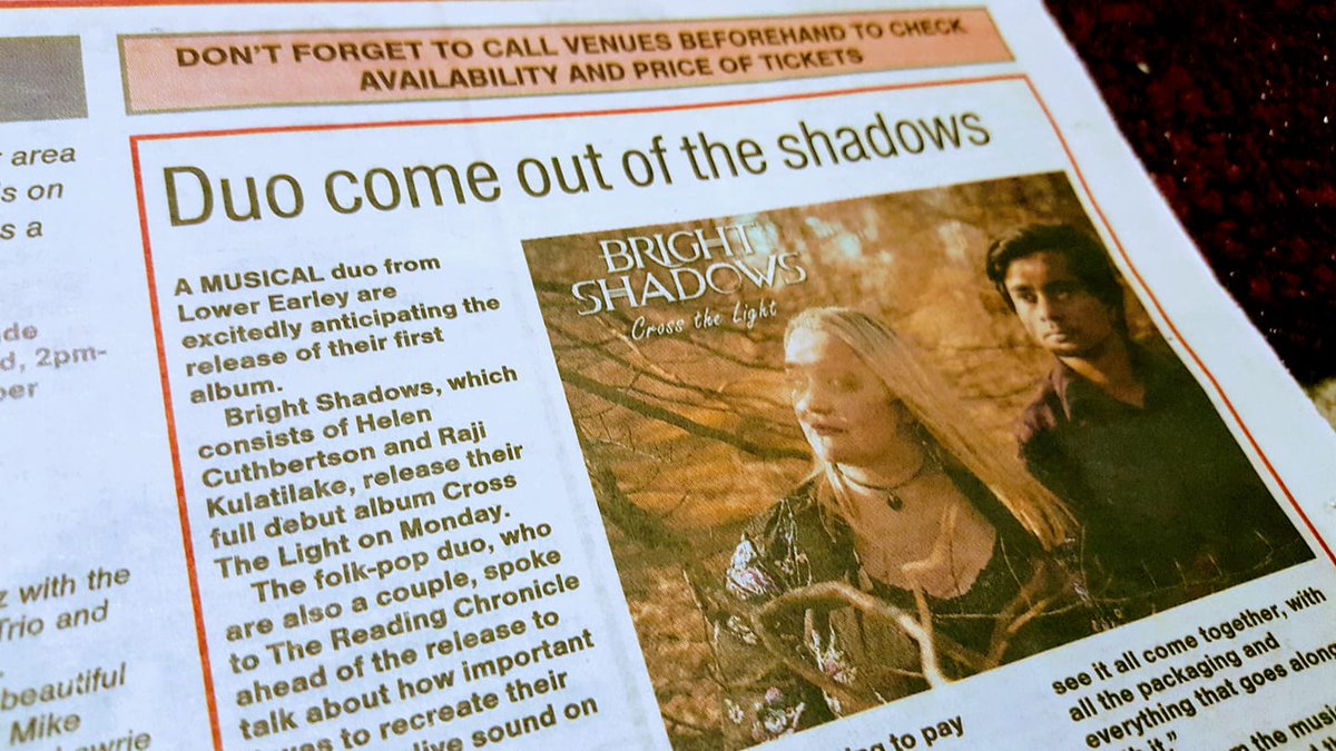 Our album made a sneaky appearance in The <a href="/rdgchronicle/">Reading Chronicle</a> 

LINK TO BUY-
brightshadows.bandcamp.com/album/cross-th…

#crossthelight