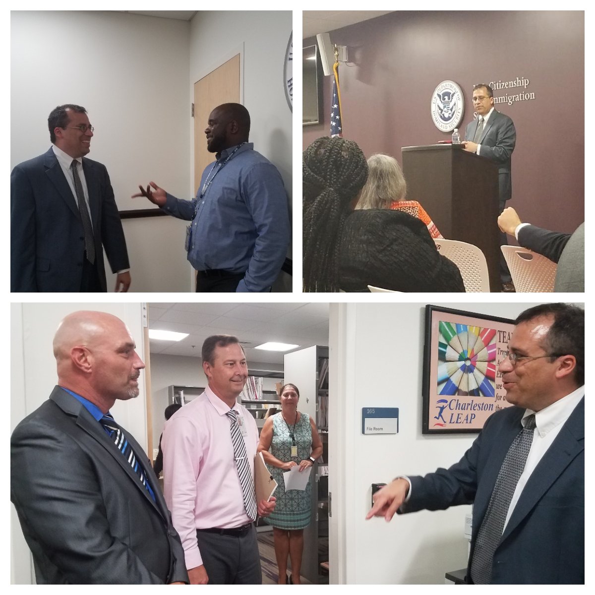 Uscis On Twitter Director Cissna Addressed More Than 400 Employees In 4 States Yesterday As He Conducted A Live Stream Town Hall Meeting From The Charleston Field Office Employees At The Atlanta Charlotte